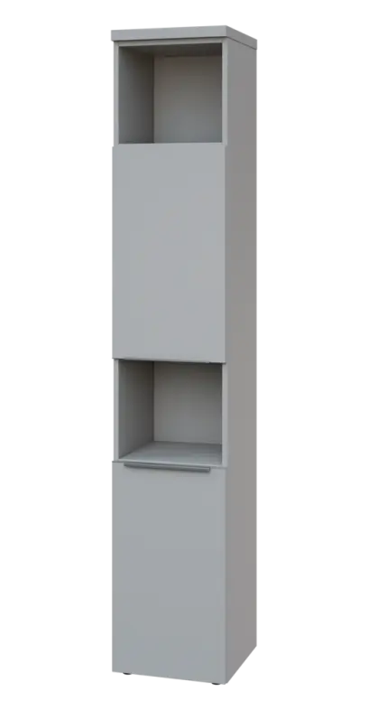 SIN 6 - 42DN2 kancelářská skříň, 2-dveřová/nika, levá, 2170x400x400, šedá